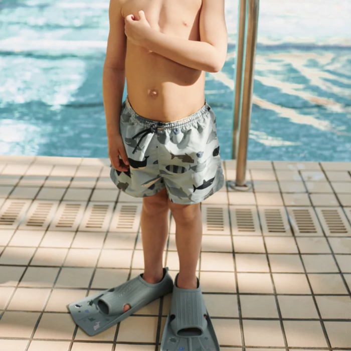 Liewood - Gustav Printed Swim Fins - Sea / Peppermint (27-29)