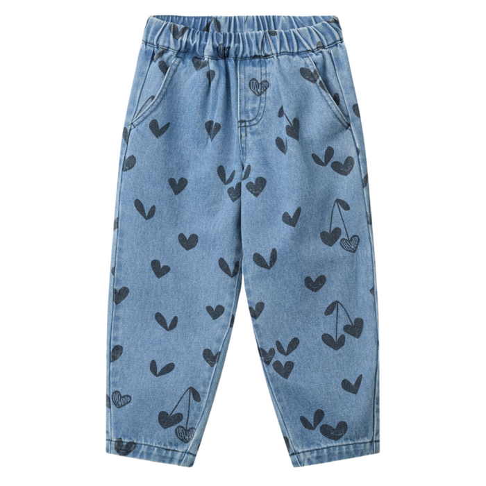 Liewood - Borris Printed Denim Pants w Pocket - Sweethearts/Denim