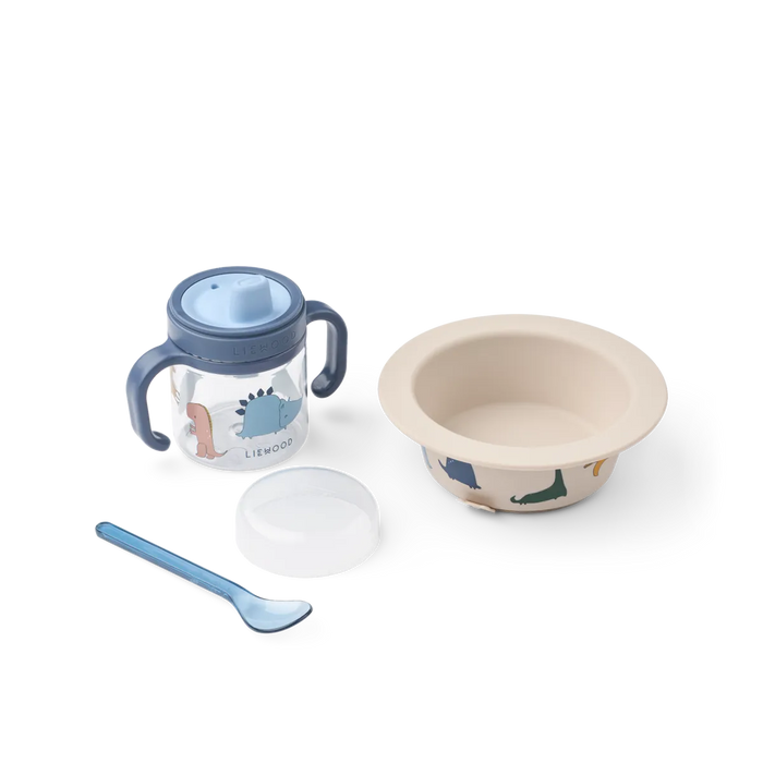 Liewood - Becket Tableware Set Dino roar / Sandy