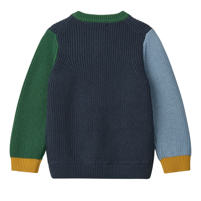 Liewood - Thea Cotton Knit Cardigan - Classic navy multi mix