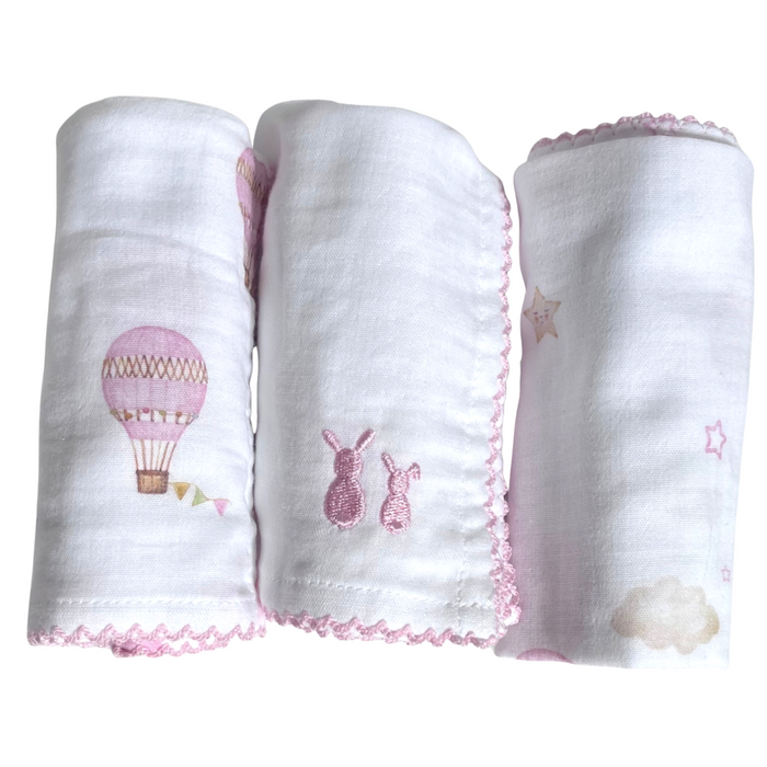 Poetree Kids - Hydrofiele doekjes Little Voyager - Roze