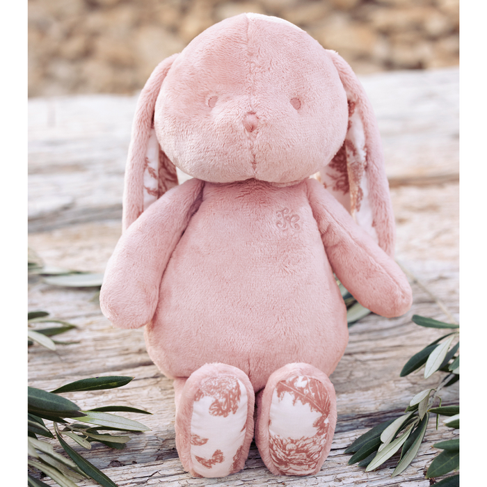 Tartine et Chocolat - Augustin, le lapin - LAPIN 25CM Toile de jouy rose