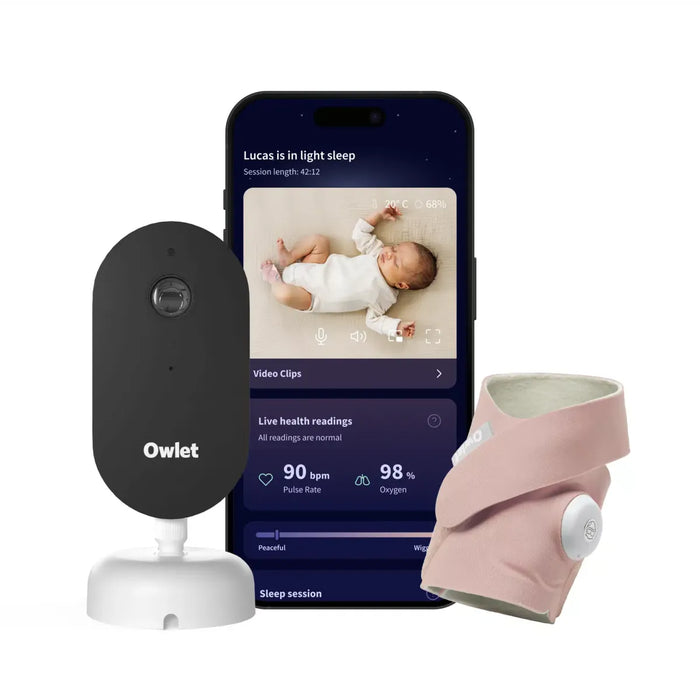 Owlet - Cam 2 & Dream Sock - Dusty Rose