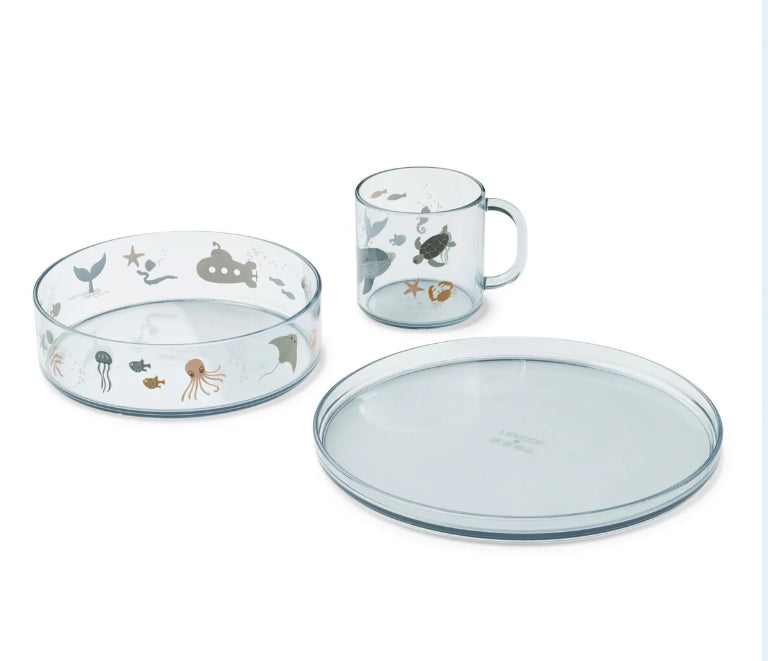 Liewood - Siva Printed Tableware Set - Sea Creature