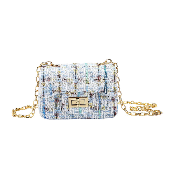 Prinsessefin - Handtasje Tweed Blue/S