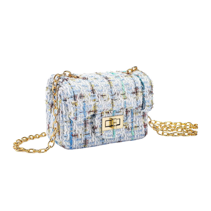 Prinsessefin - Handtasje Tweed Blue/S