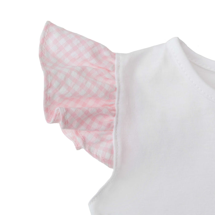 Baby Gi - Body met frul in roze vichy