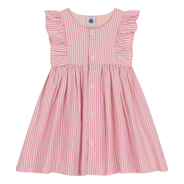 Petit Bateau - Jurk in poplin roze