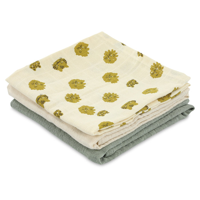 Trixie  - 17-075 | Muslin cloths 3-pack mix | 55x55cm - Lucky Leopard