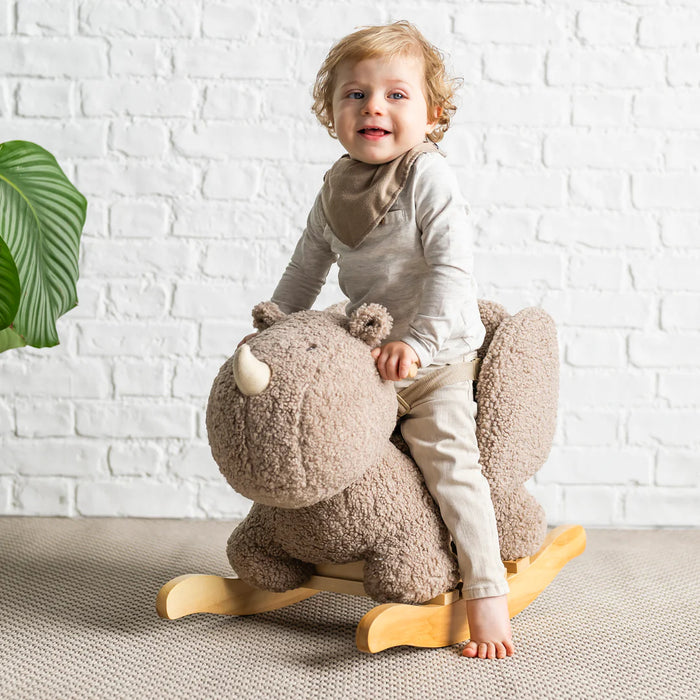 Nattou - LAPIDOU - Schommelpaard Teddy rhino taupe