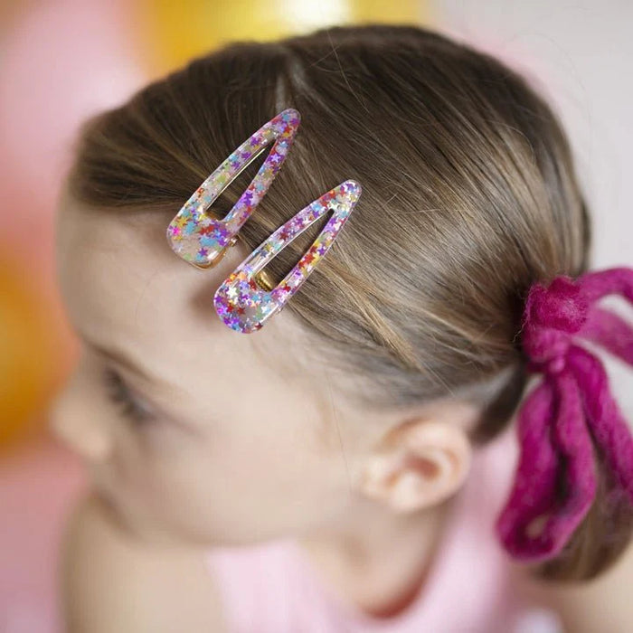 Great Pretenders Gel Sparkle Hairclips (2pc) rainbow