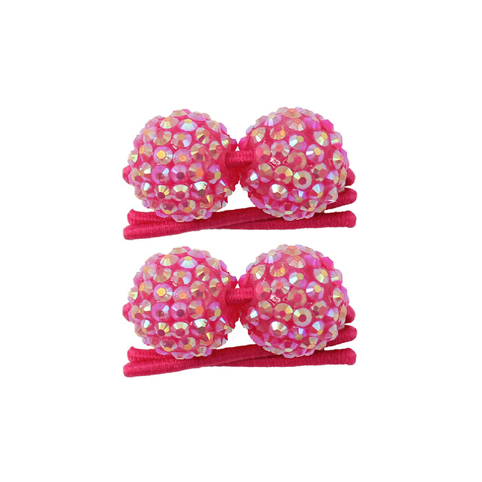 Great Pretenders Funky Ball sponytail Holders (2pcs) Fushia