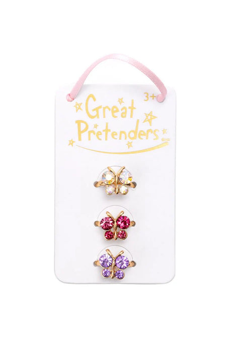 Great Pretenders Butterfly Gem Rings (3pcs)