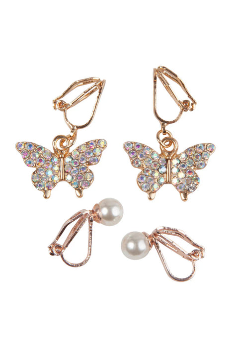 Great Pretender Butterfly Clip On Earrings (2 sets)