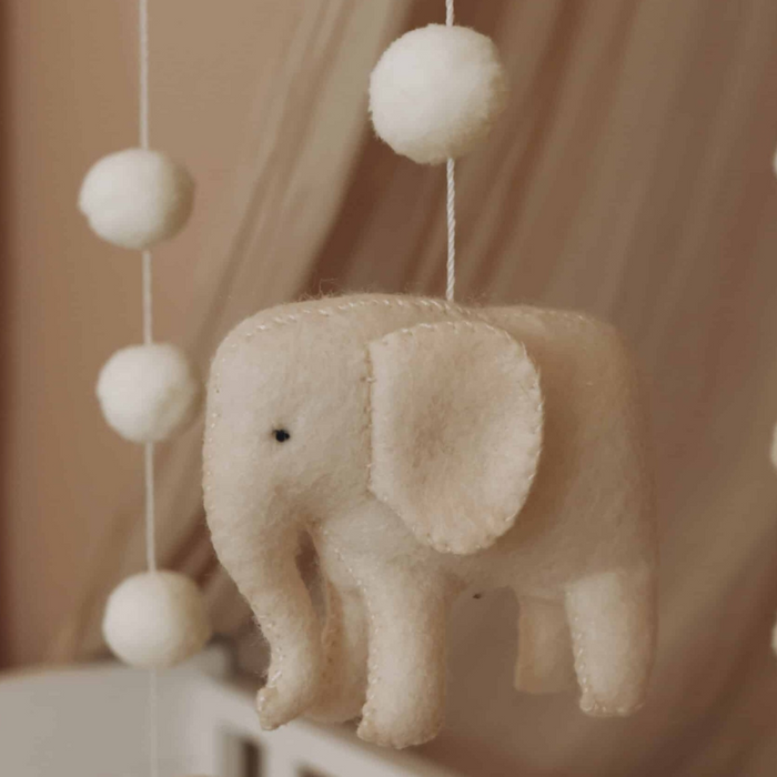 Little Loua - Handmade Elephants baby mobile