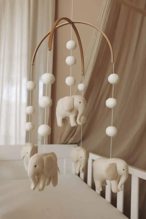 Little Loua - Handmade Elephants baby mobile