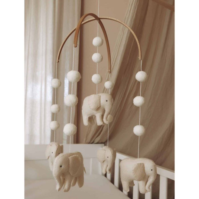 Little Loua - Handmade Elephants baby mobile
