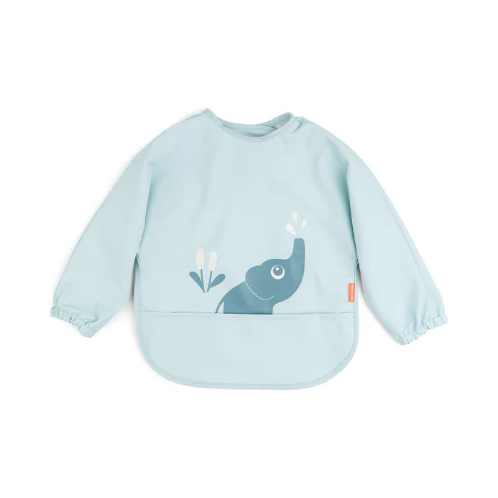 Done by Deer -  pocket bib - Elphee - Blue long sleeve