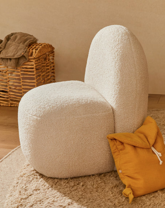 Kace Home - Kinderzetel in wit bouclé