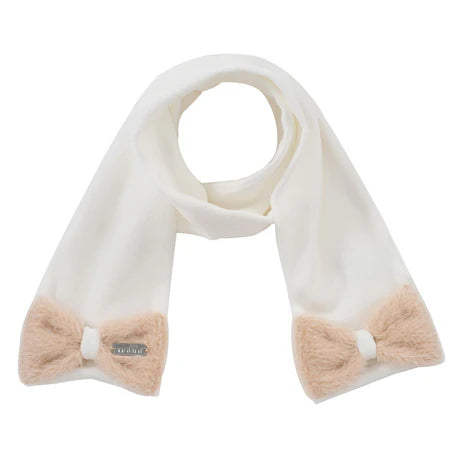 Natini - Sjaal - wit met roze strik - Off White - Pink