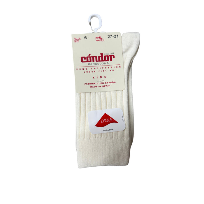 Condor - Basic Rib Short Socks white