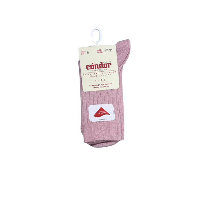 Condor - basic Rib short socks blush