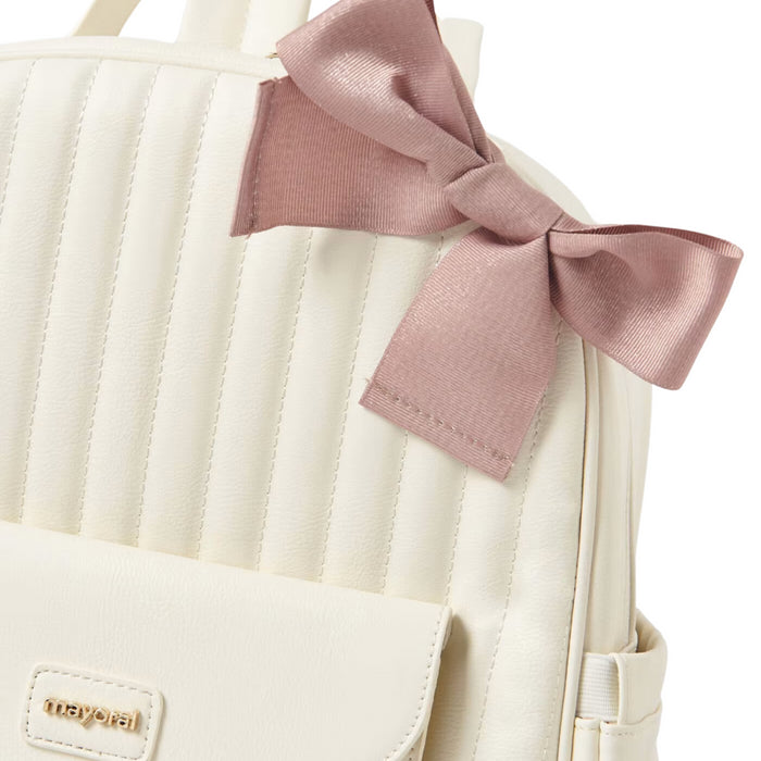 Mayoral - Baby padded backpack Off white