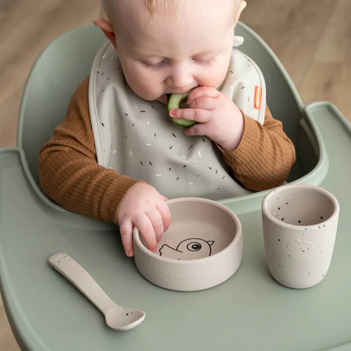 Silicone first meal set - Birdee - Sand