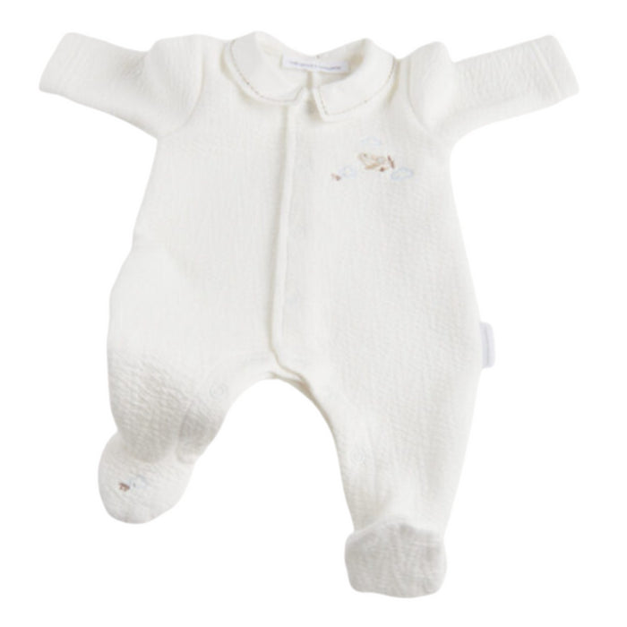 Théophile & Patachou - Casual baby uitzet - Kruippakje gewafeld vliegtuig -  Ivoor M:  1M