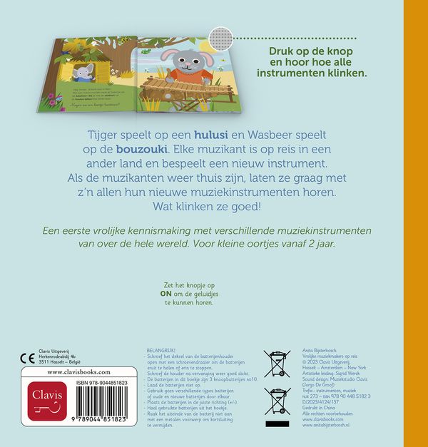 Clavis - Geluidenboekje Vrolijke muziekmakers op reis