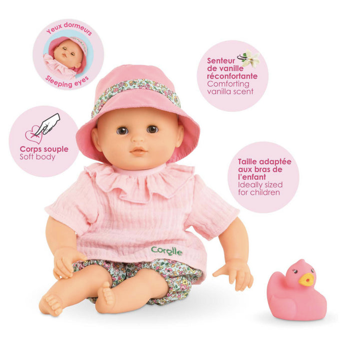 Corolle - Badpop Coralie met Badeend - Bloomer, 30cm