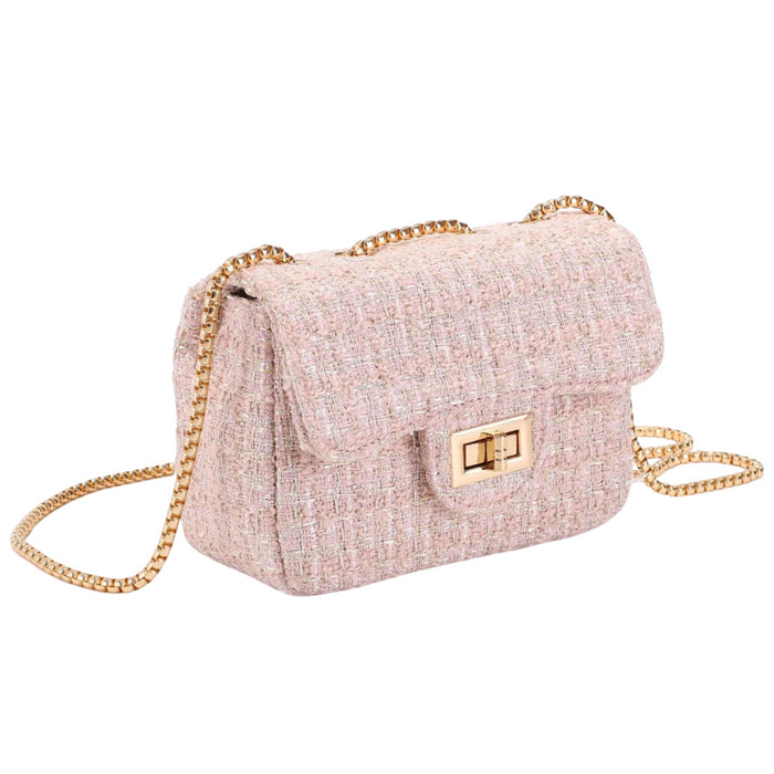 Prinsessefin - Handtas Tweed Dusty Pink /M