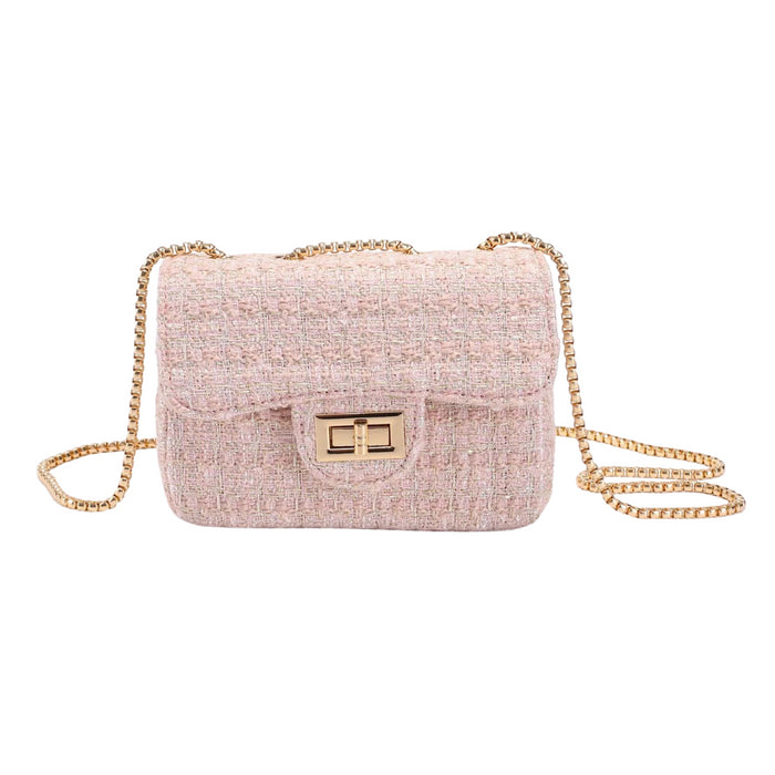 Prinsessefin - Handtas Tweed Dusty Pink /S