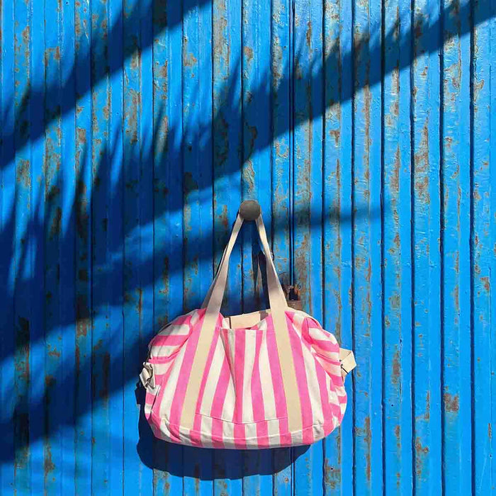 Rose in April - Diaper bag Raphael  Neon pink Stripes