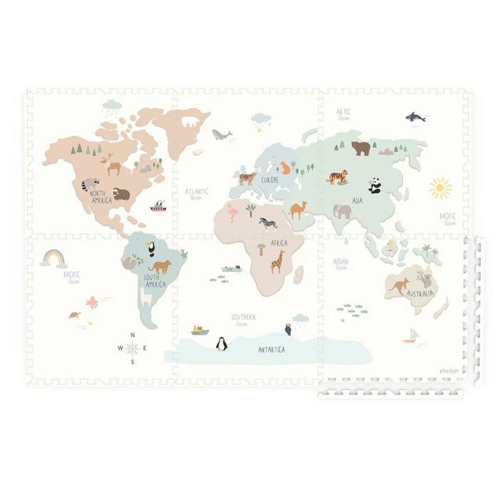 Play & Go - Eevaa - Worldmap Colour Design (180 x 180 cm - 9 tiles)