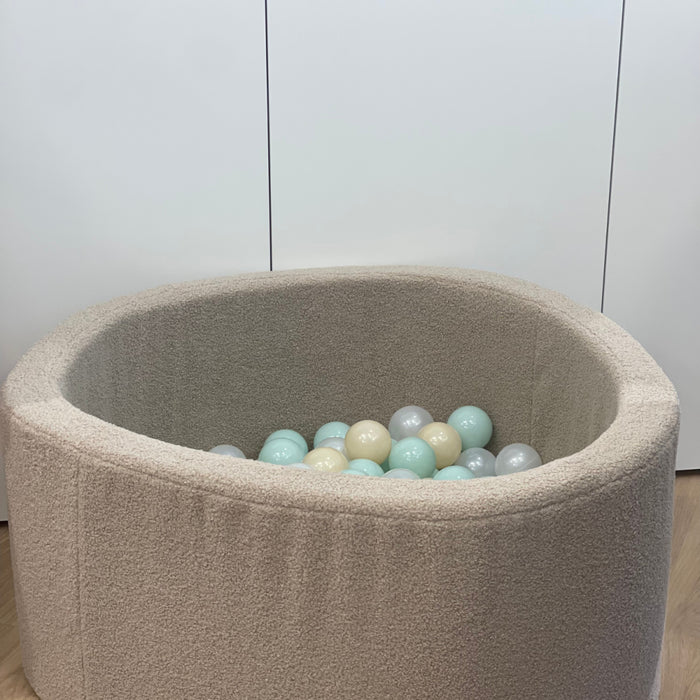 Moje - Ballenbad bouclé Beige inclusief 200 ballen