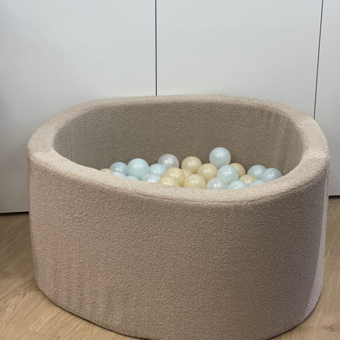 Moje - Ballenbad bouclé Beige inclusief 200 ballen