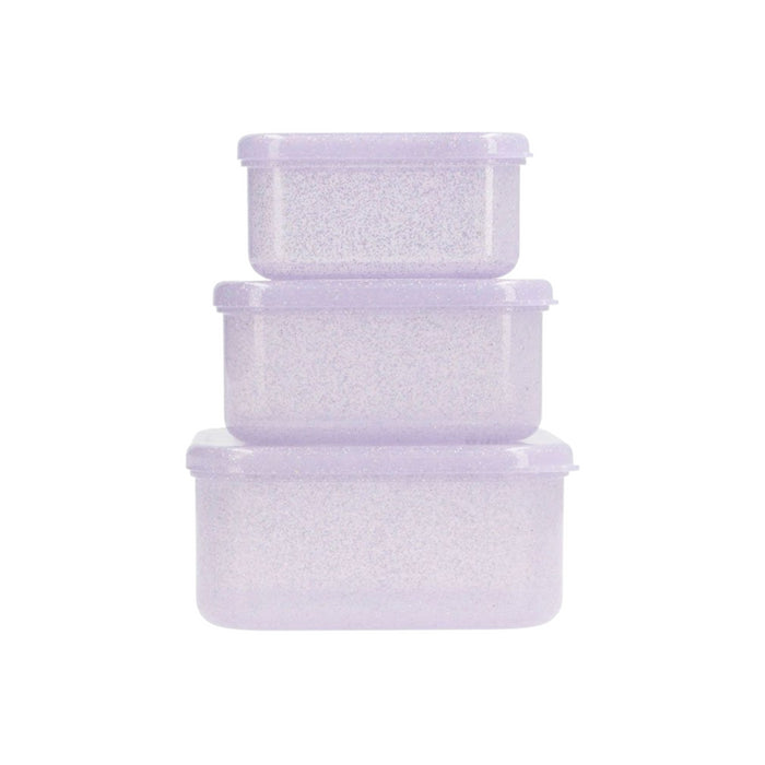 Tutete - 3 Lunch Boxes Glitter Lilac