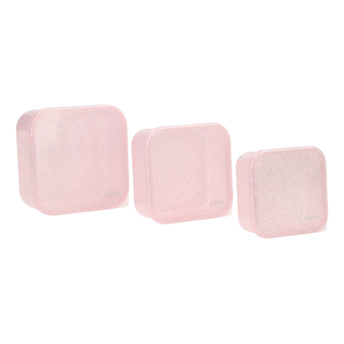 Tutete - 3 Lunch Boxes Glitter Pink