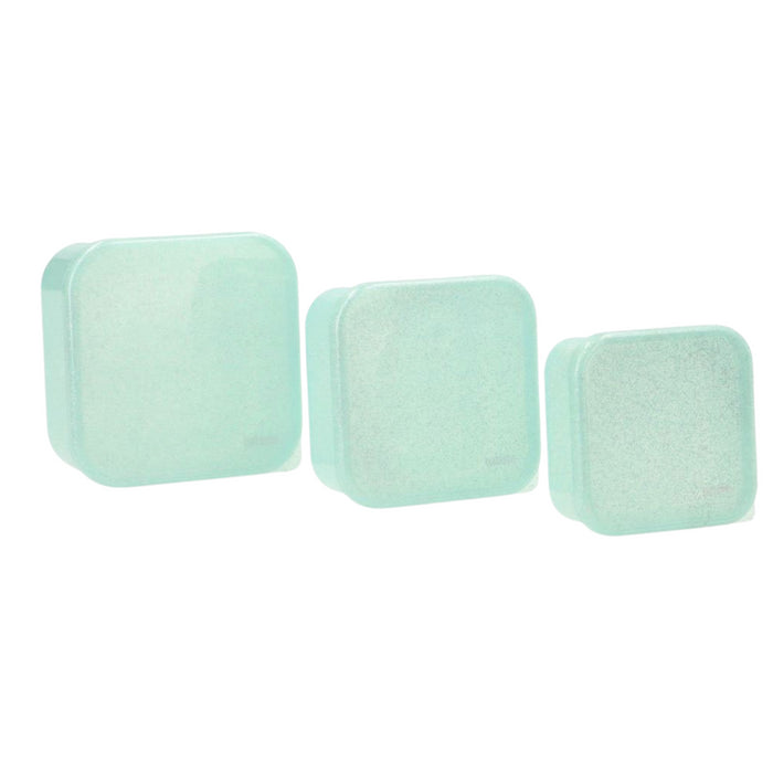 Tutete - 3 Lunch Boxes Glitter Turquoise