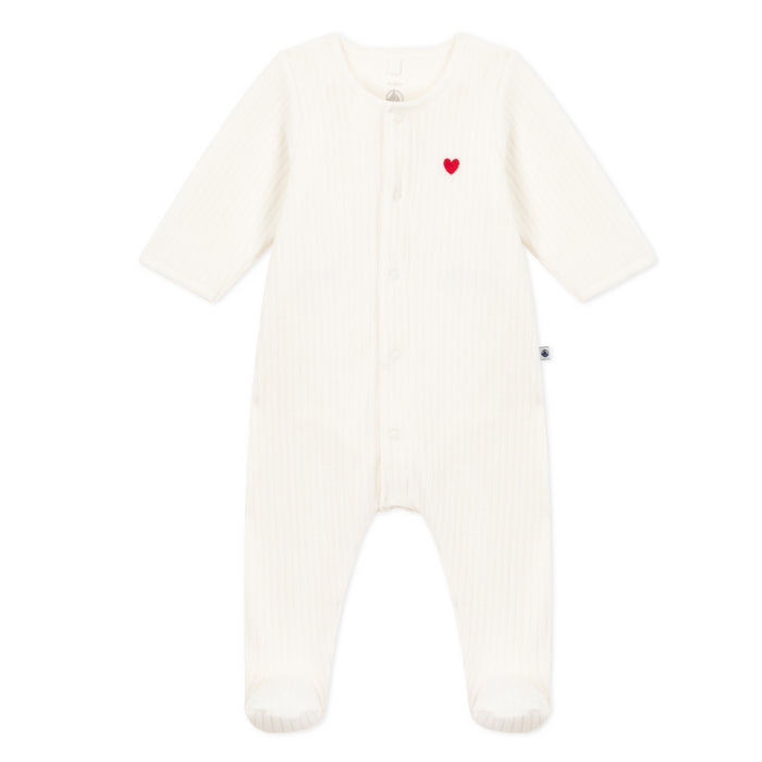 Petit Bateau - Bodyjama Velours met hartje