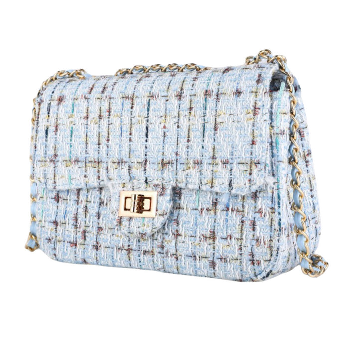 Prinsessefin - Handtasje Tweed Blue/M