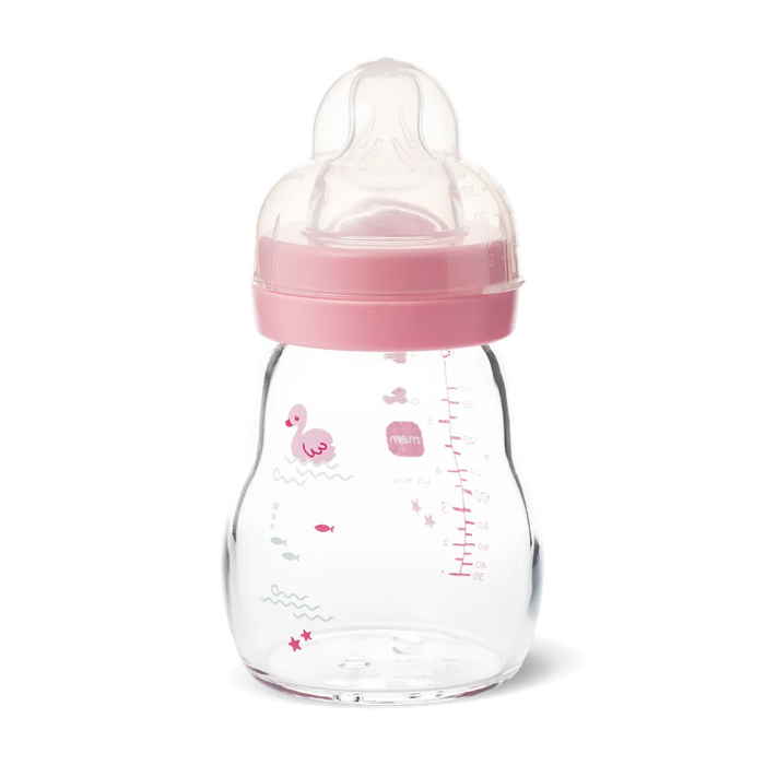 MAM - Feel Good Baby Bottle Glass 170ml pink