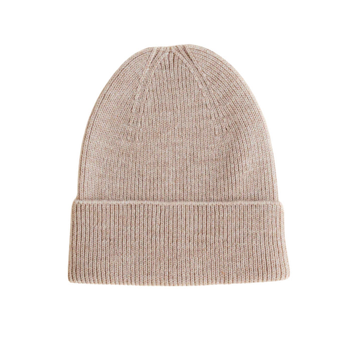 Hvid - Beanie Fonzie - Sand (0-6 maand)