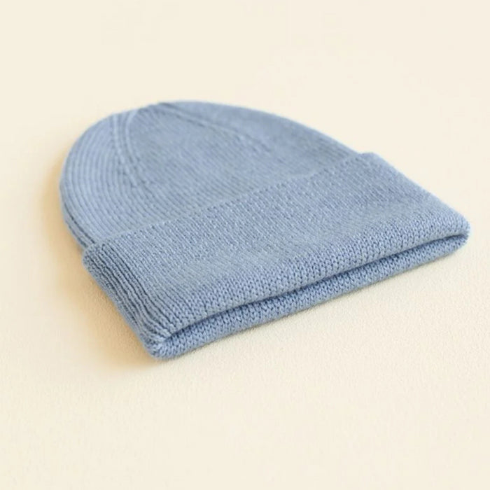 Hvid - Beanie Fonzie - Light blue (0-6 maand)