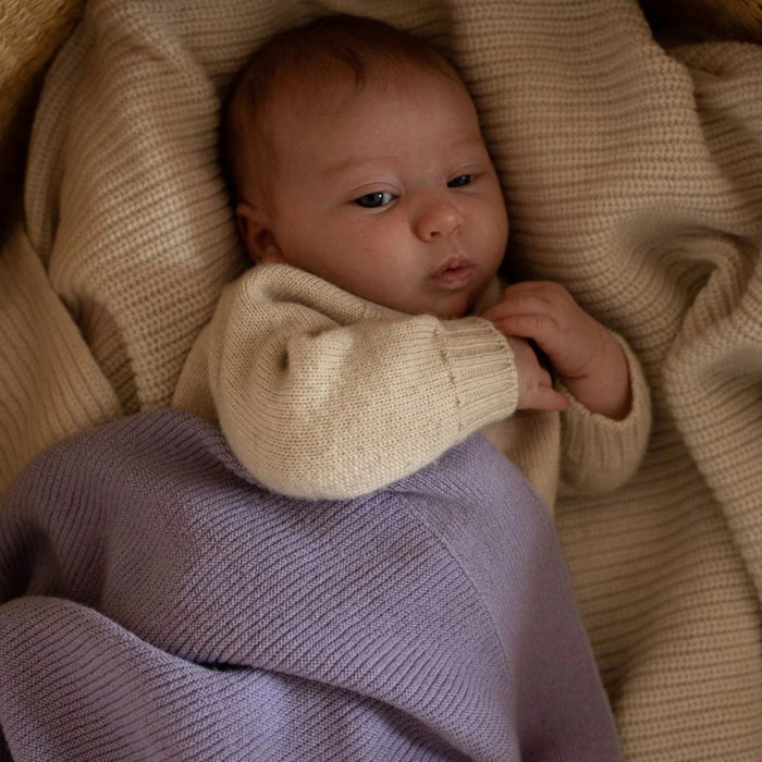 Hvid - Wiegdeken Gust Lilac