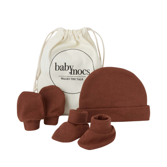 Babymocs - Newborn set - Bruin (0-3 maanden)