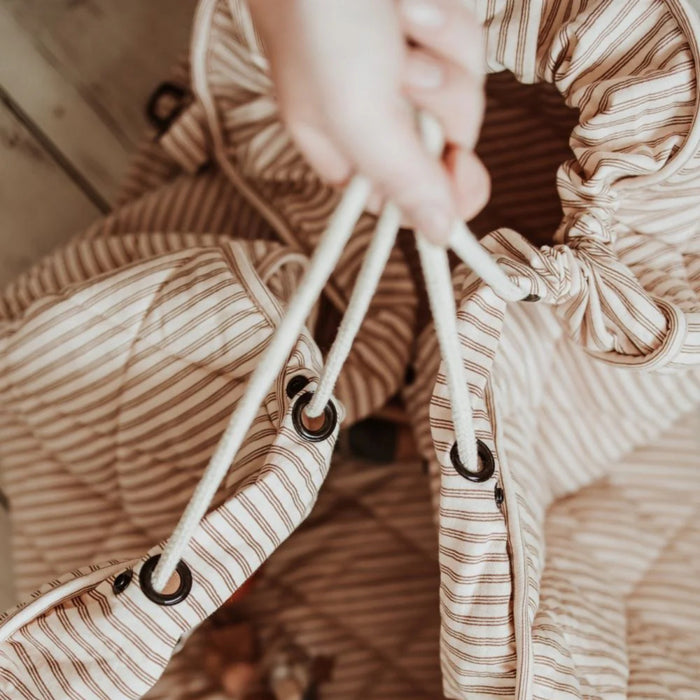 Play & Go - Stripes Brown organic soft babymat