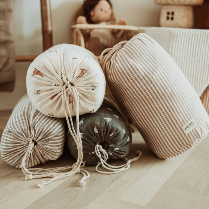 Play & Go - Stripes Brown organic soft babymat