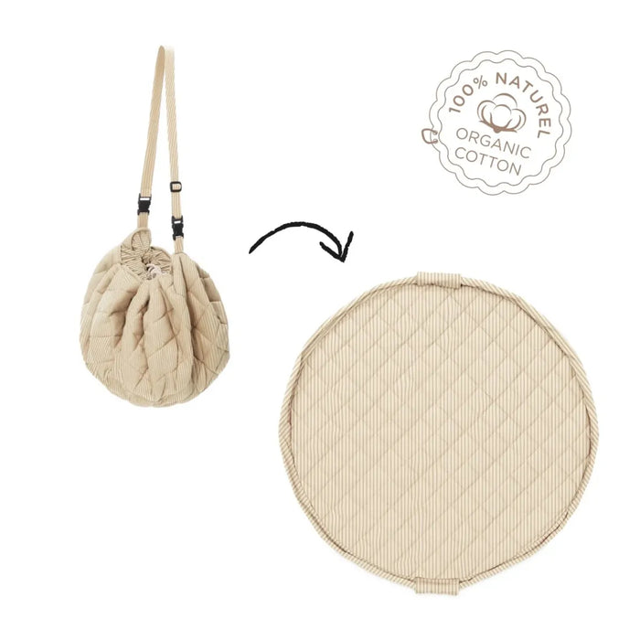 Play & Go - Stripes Brown organic soft babymat